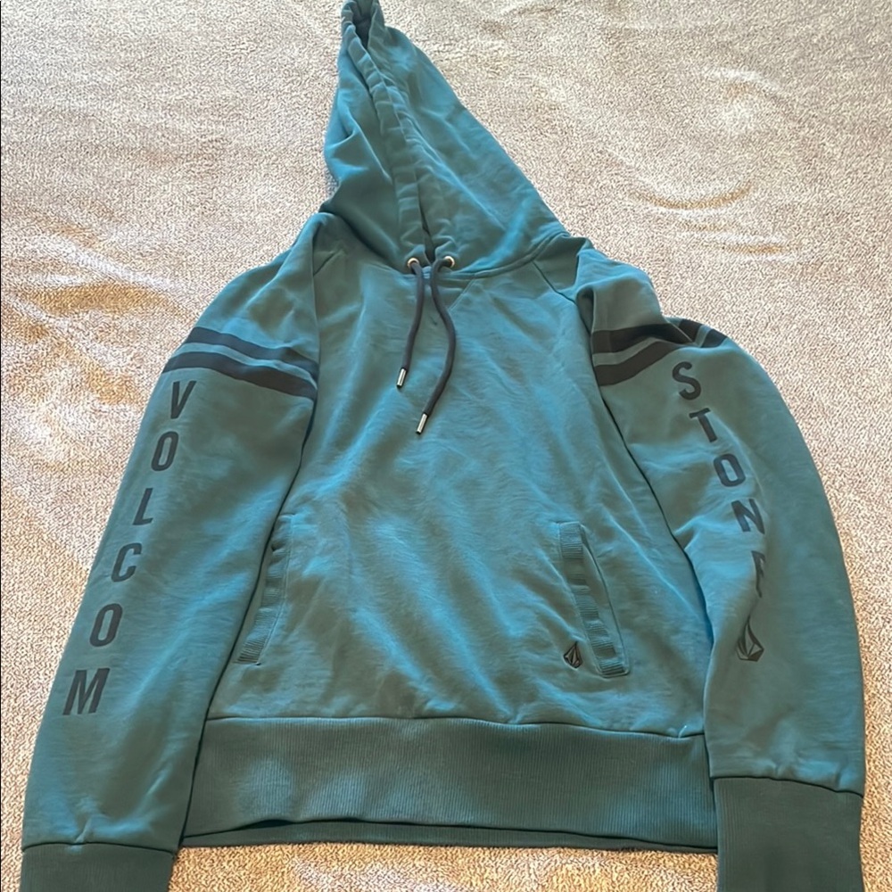 Volcom Blue Sweater with Hood and Relaxed Fit